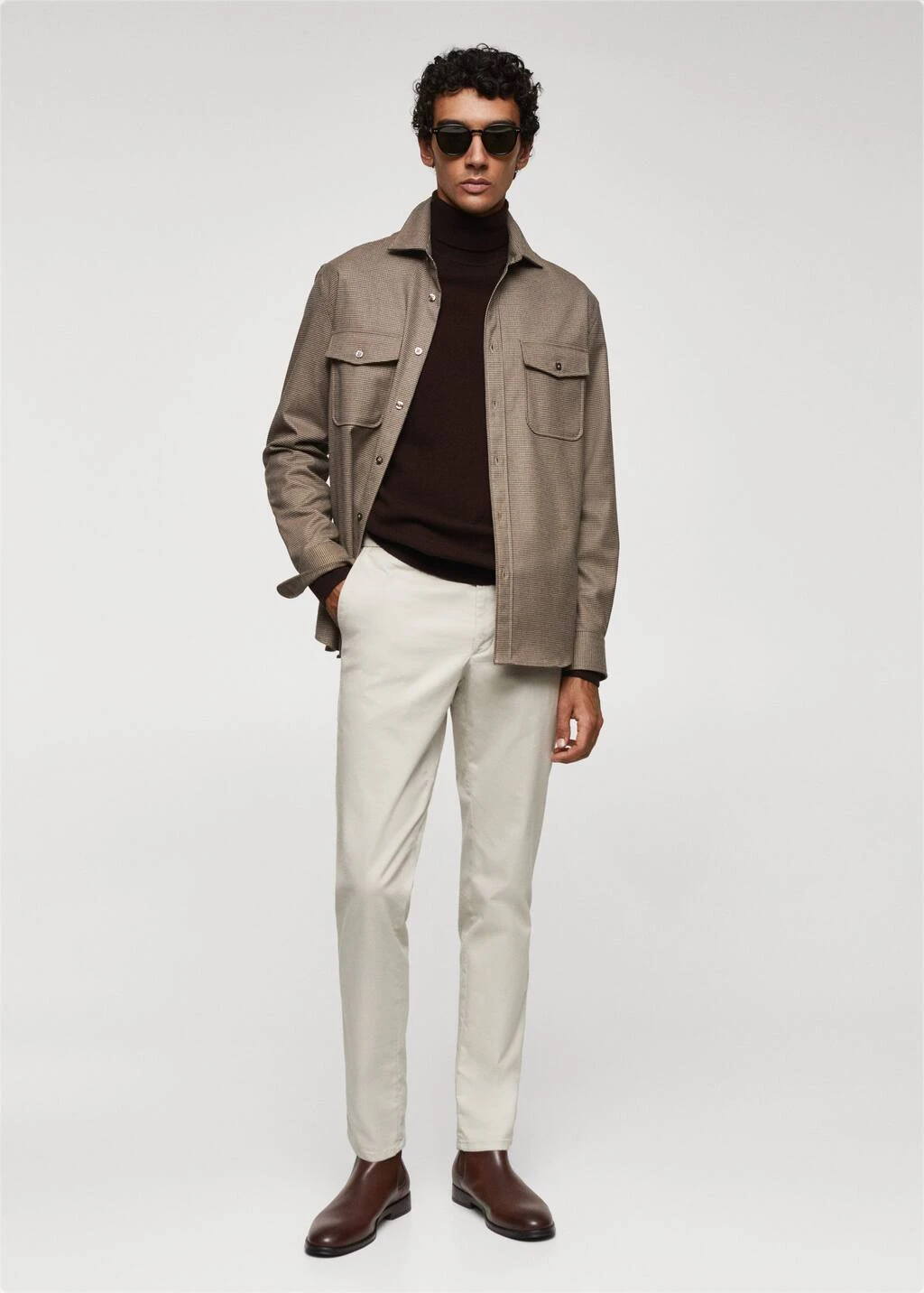 Bottines Chelsea Cuir Effet Patiné