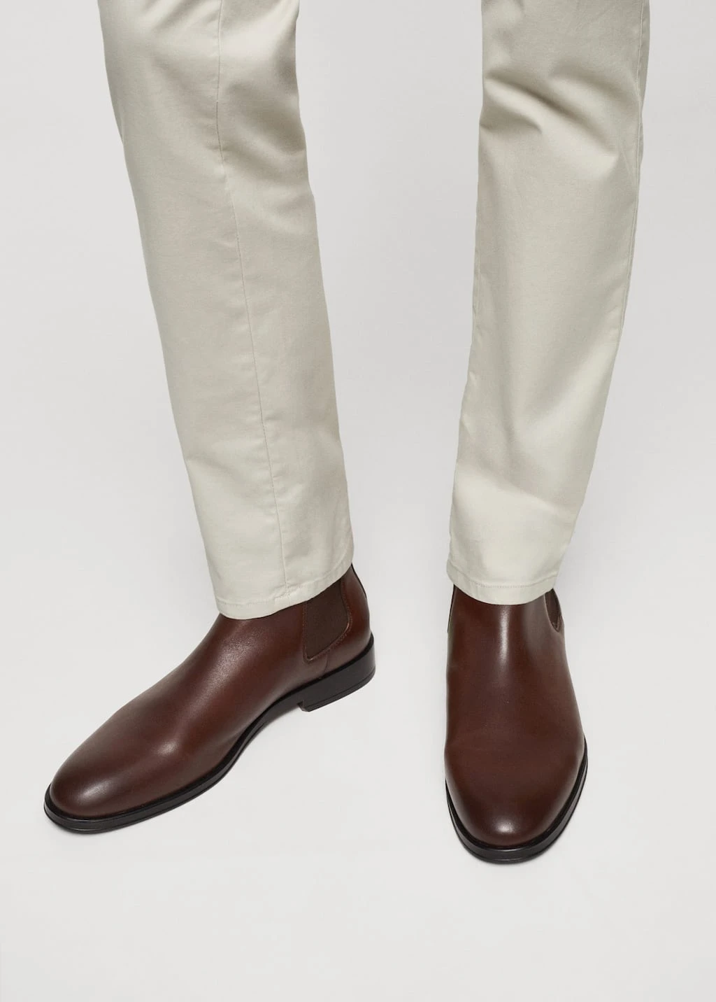 Bottines Chelsea Cuir Effet PatinĂ© â Image 6