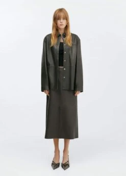 Jupe Midi Cuir
