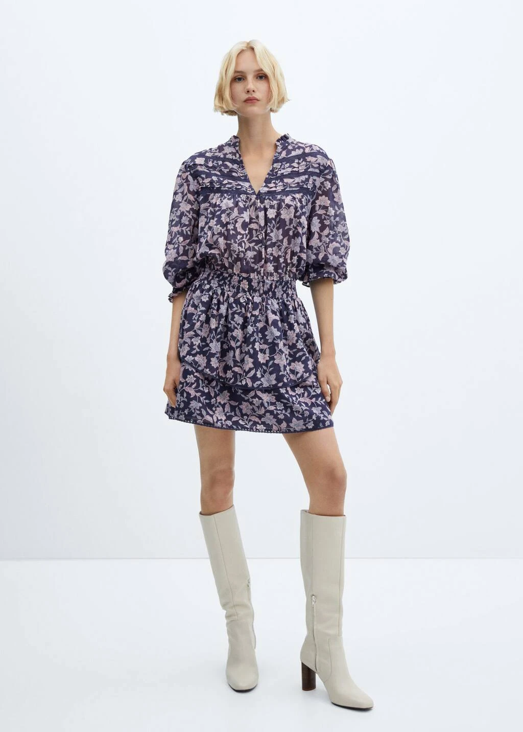 Robe à Fleurs Volantée – Image 2