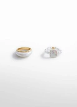 Lot Bagues Effet Nacré