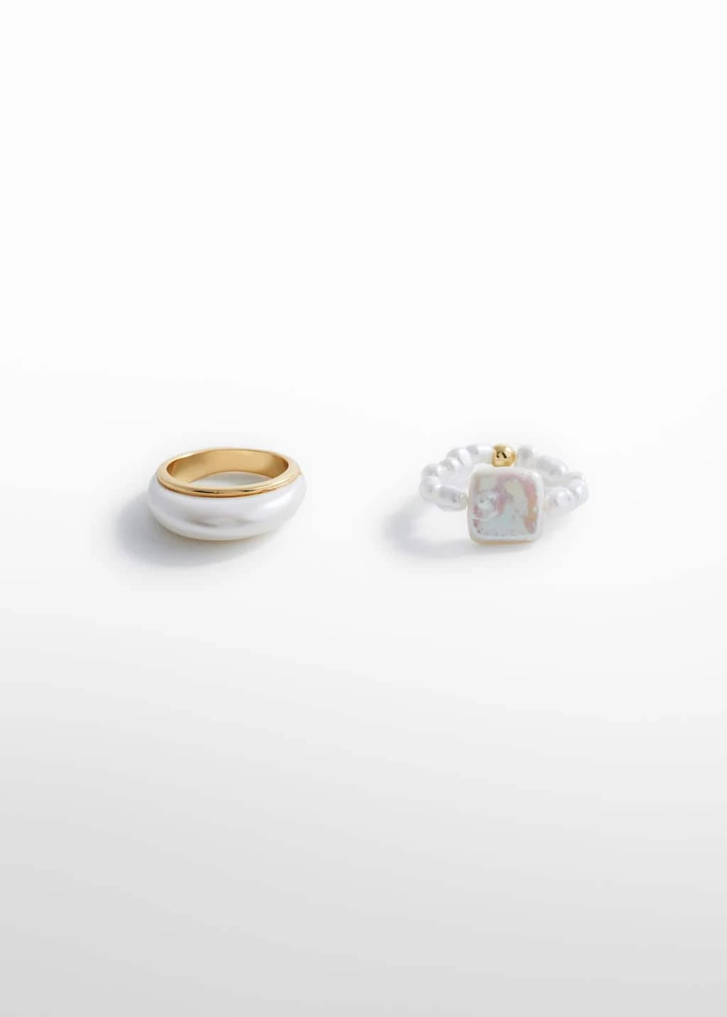 Lot Bagues Effet Nacré