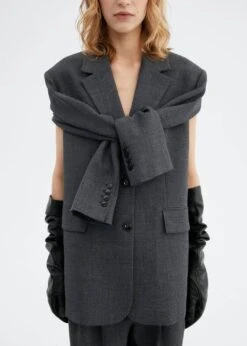 Veste Manches Fermeture Éclair Ouverte