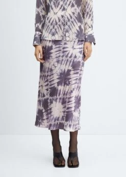 Jupe Tie And Dye Satinée