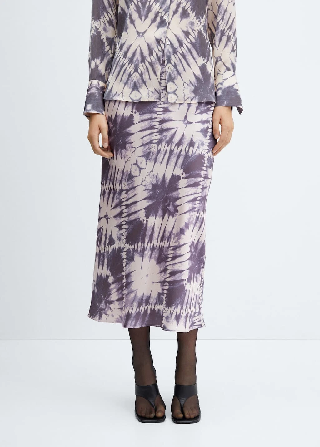 Jupe Tie And Dye Satinée