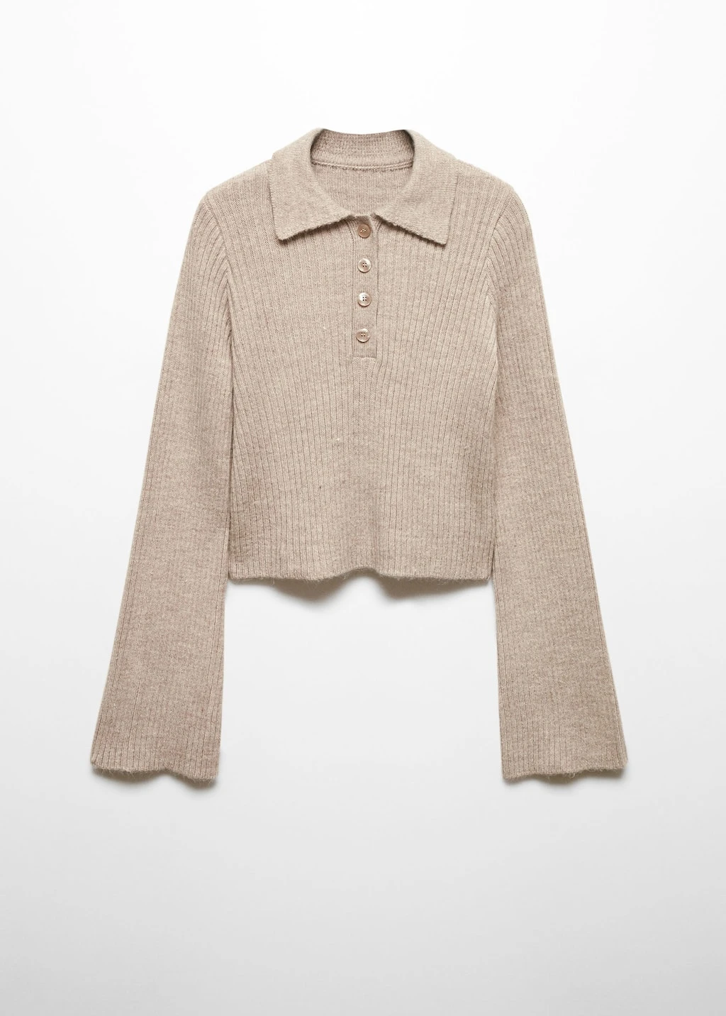 Pull-over Col Polo Manches Cloche – Image 8