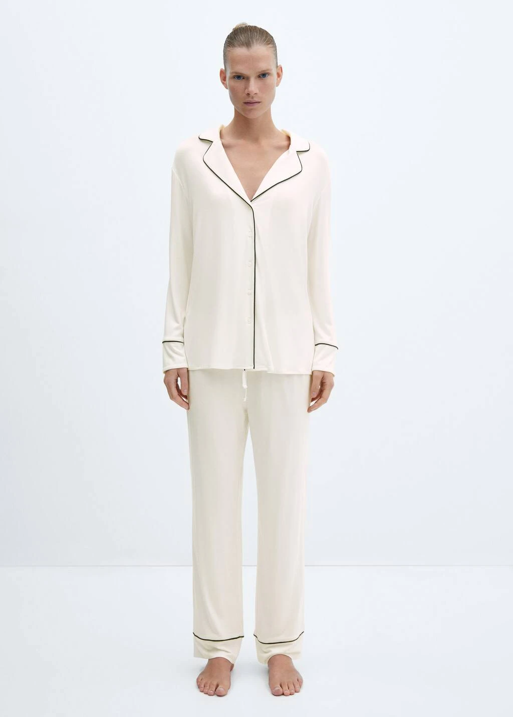 Chemise Pyjama Liseré Contrastant – Image 3