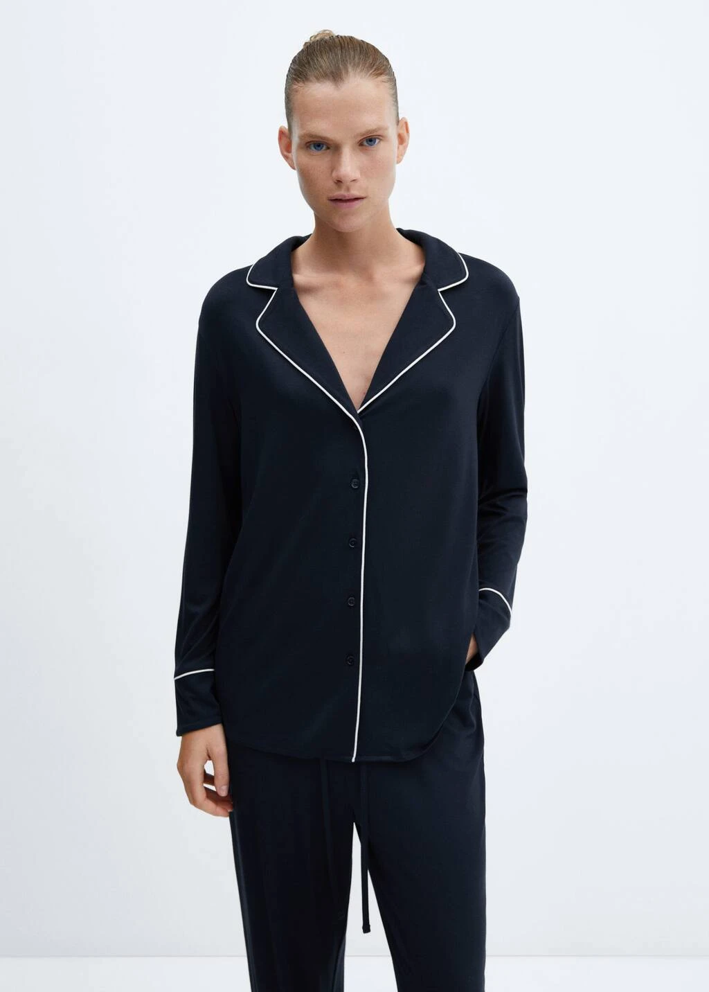 Chemise Pyjama Liseré Contrastant – Image 11