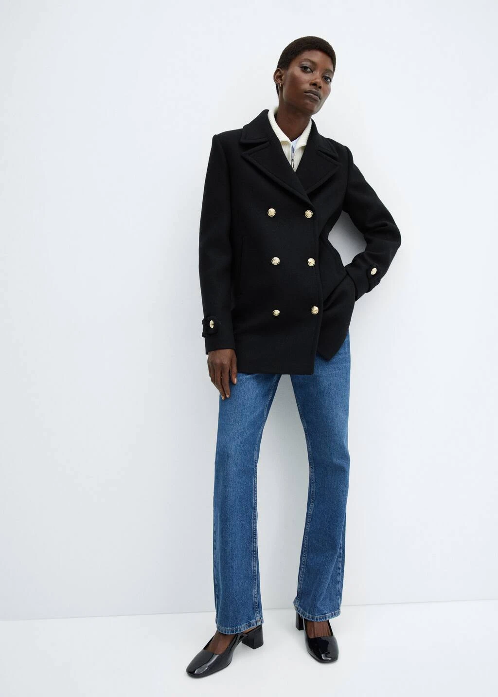 Manteau Laine Boutons Bijoux – Image 5