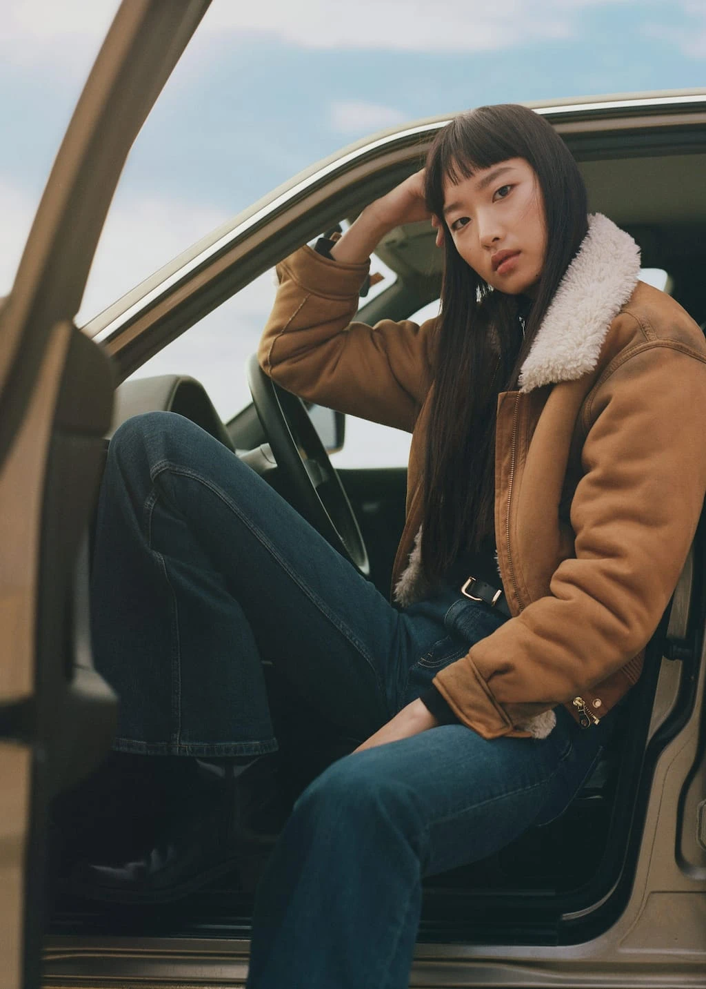 Veste Imitation Mouton Retourné Effet Usé – Image 6