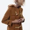 Duffle-coat En Laine à Capuche