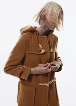 Duffle-coat En Laine à Capuche
