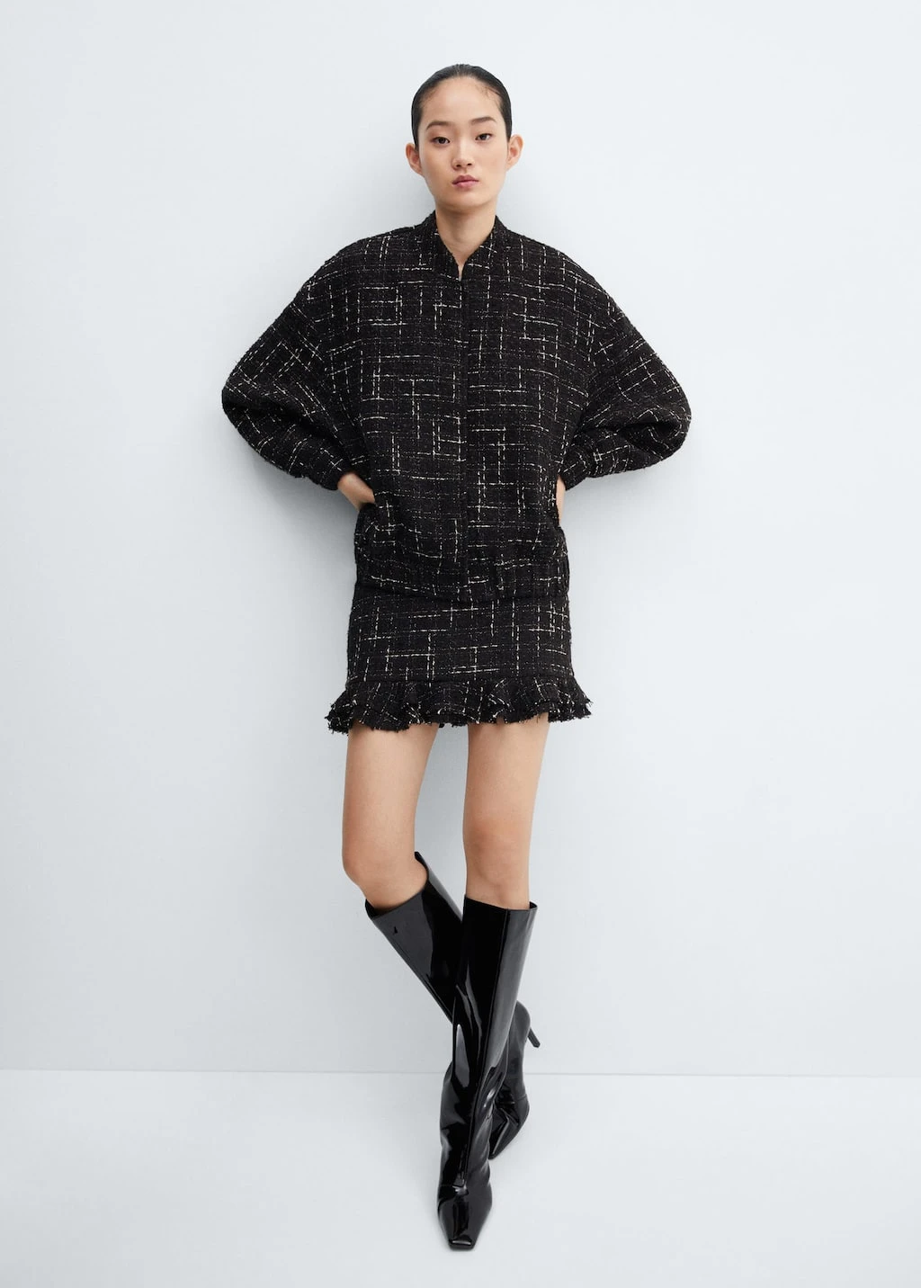 Jupe Tweed Volantée – Image 5