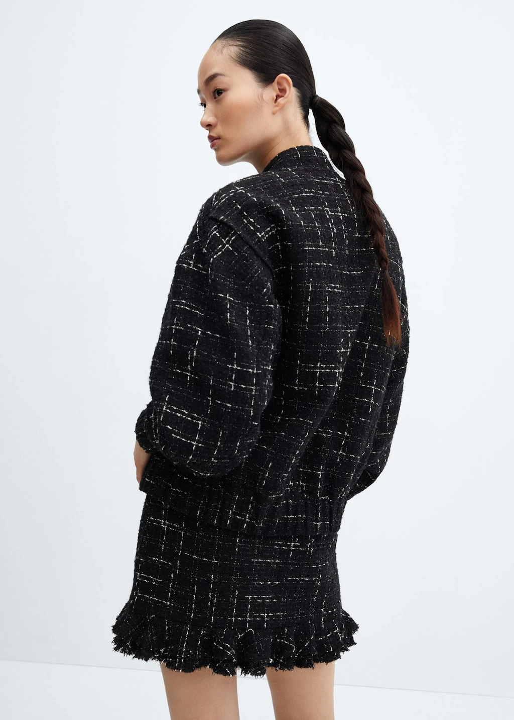 Jupe Tweed Volantée – Image 3