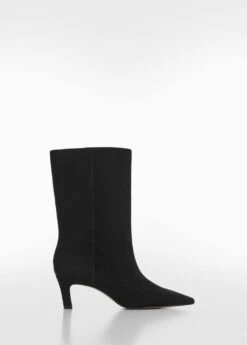 Bottines Cuir Talon Kitten Heel