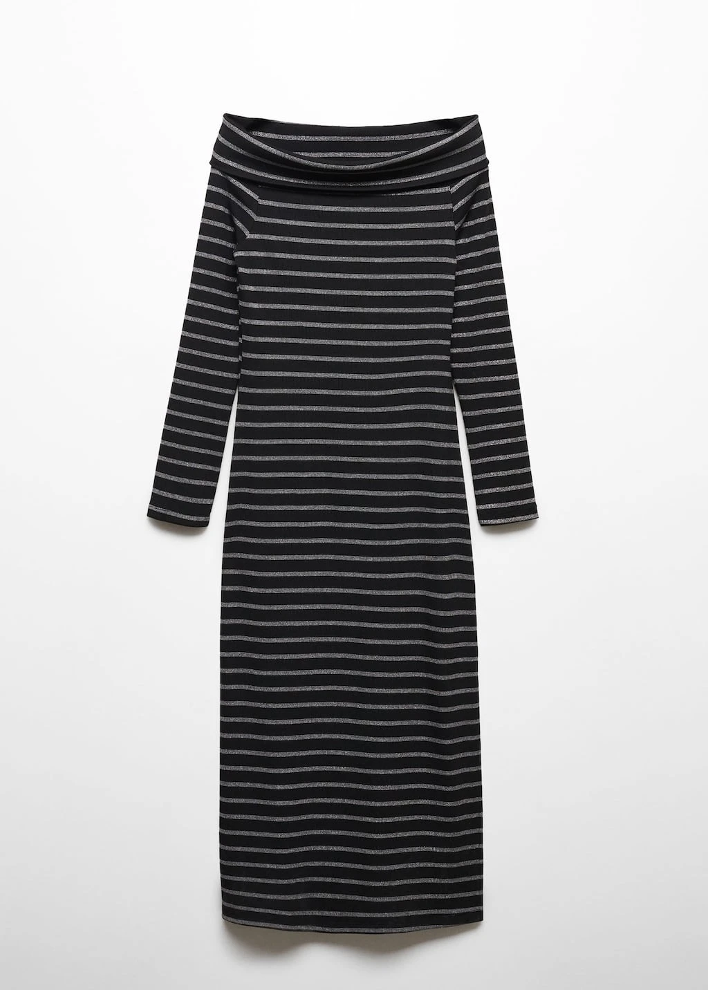 Robe épaules Dénudées à Rayures – Image 6